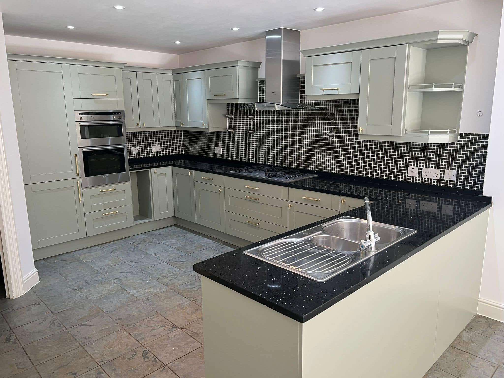 Elegant painted kitchen cabinetry